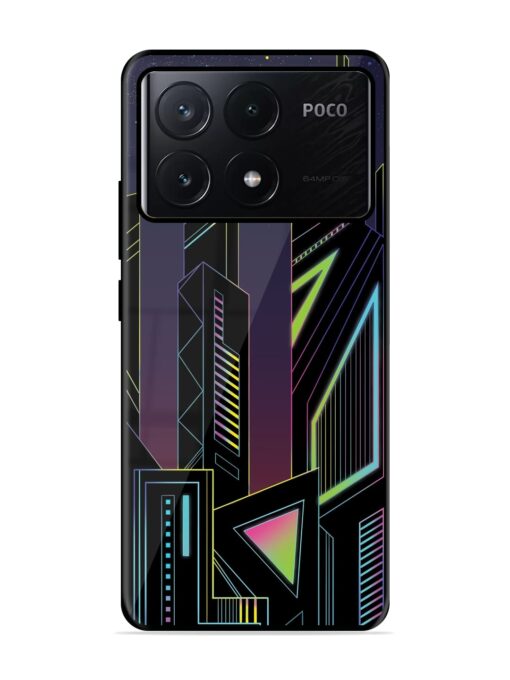 Neon Dreamscape Glossy Metal Phone Cover for Poco X6 Pro (5G) Zapvi