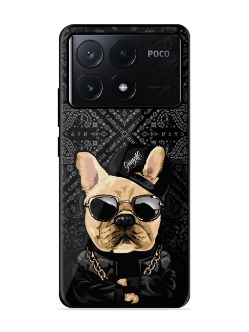 Gangsta Cool Sunmetales Dog Glossy Metal Phone Cover for Poco X6 Pro (5G) Zapvi