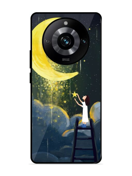 Moonlight Healing Night Illustration Glossy Metal TPU Phone Cover for Realme 11 Pro (5G) Zapvi