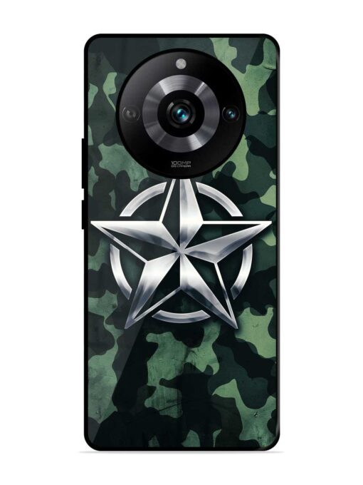 Indian Army Star Design Glossy Metal Phone Cover for Realme 11 Pro (5G) Zapvi