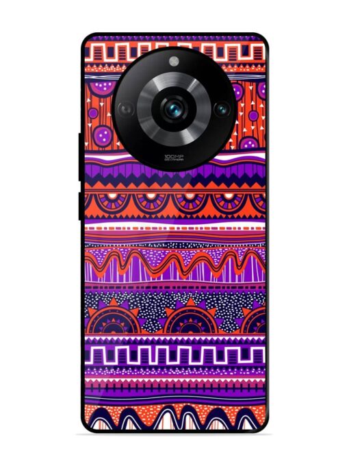 Ethnic Seamless Pattern Glossy Metal TPU Phone Cover for Realme 11 Pro (5G) Zapvi