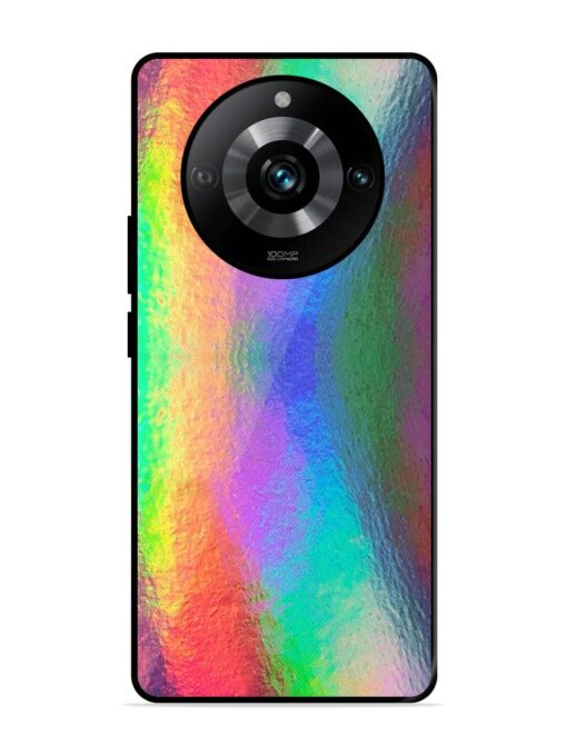 Colorful Holographic Background Glossy Metal TPU Phone Cover for Realme 11 Pro (5G) Zapvi