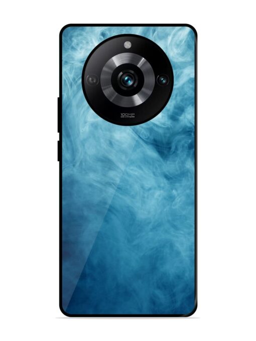 Blue Smoke Art Glossy Metal Phone Cover for Realme 11 Pro (5G) Zapvi