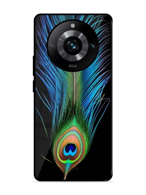 Peacock Feather Glossy Metal TPU Phone Cover for Realme 11 Pro (5G) Zapvi