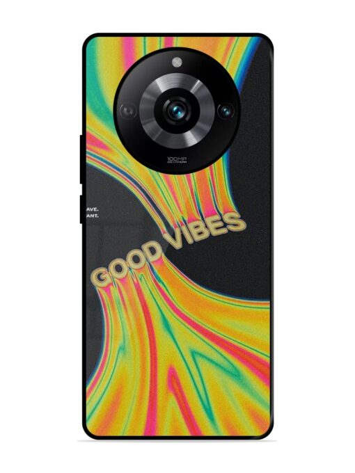 Good Vibes Glossy Metal Phone Cover for Realme 11 Pro (5G) Zapvi