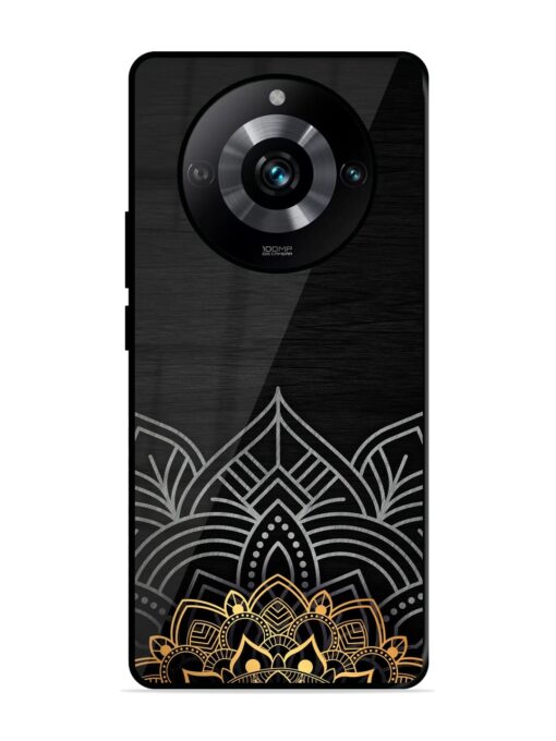 Decorative Golden Pattern Glossy Metal Phone Cover for Realme 11 Pro (5G) Zapvi