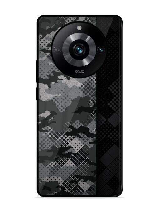 Dark Camouflage Glossy Metal Phone Cover for Realme 11 Pro (5G) Zapvi