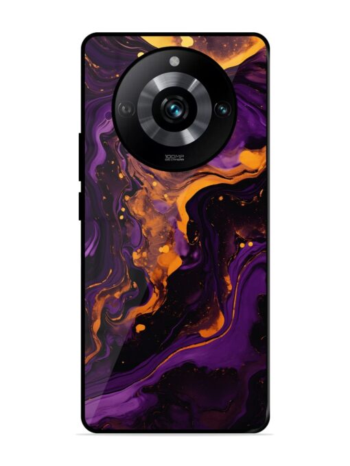 Painting Of A Purple Glossy Metal Phone Cover for Realme 11 Pro (5G) Zapvi