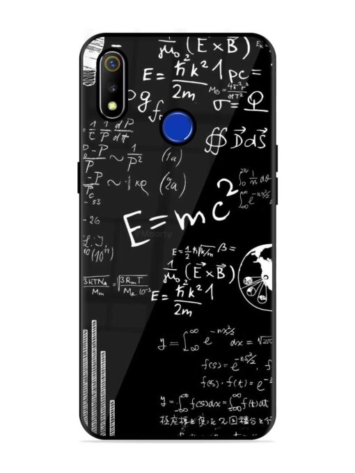 E=Mc2 Mass?Energy Equivalence Glossy Metal Phone Cover for Realme 3 Zapvi