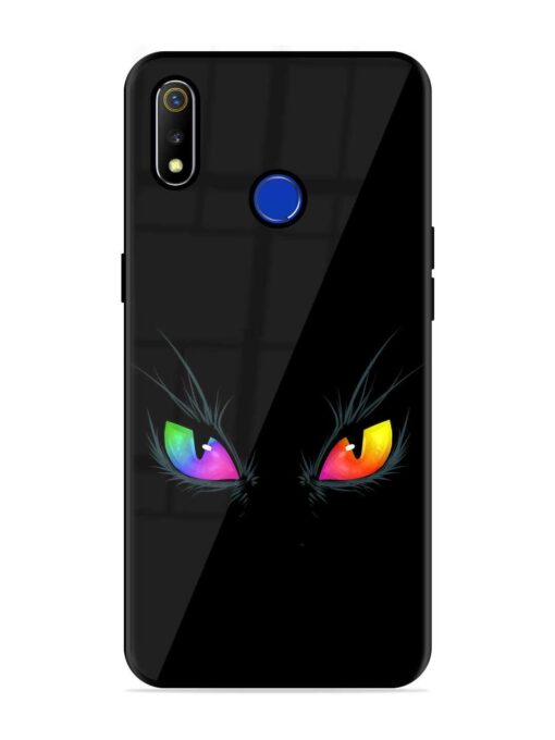 Cat Eyes Glossy Metal Phone Cover for Realme 3 Zapvi