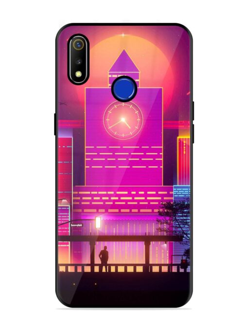 Clock Tower Glossy Metal TPU Phone Cover for Realme 3 Zapvi