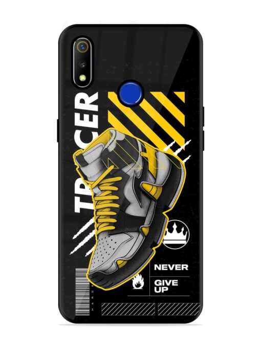 Shoe Background Glossy Metal Phone Cover for Realme 3 Zapvi