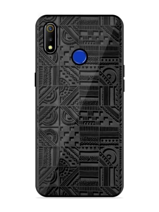 Seamless Pattern Glossy Metal Phone Cover for Realme 3 Zapvi