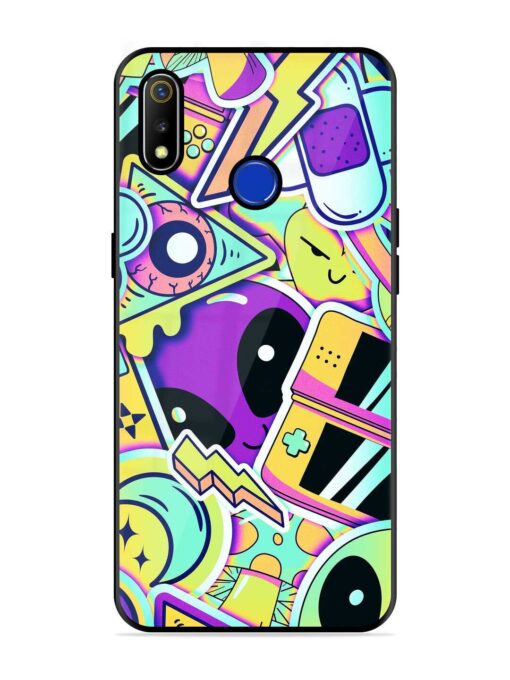 Scratch Art Glossy Metal Phone Cover for Realme 3 Zapvi