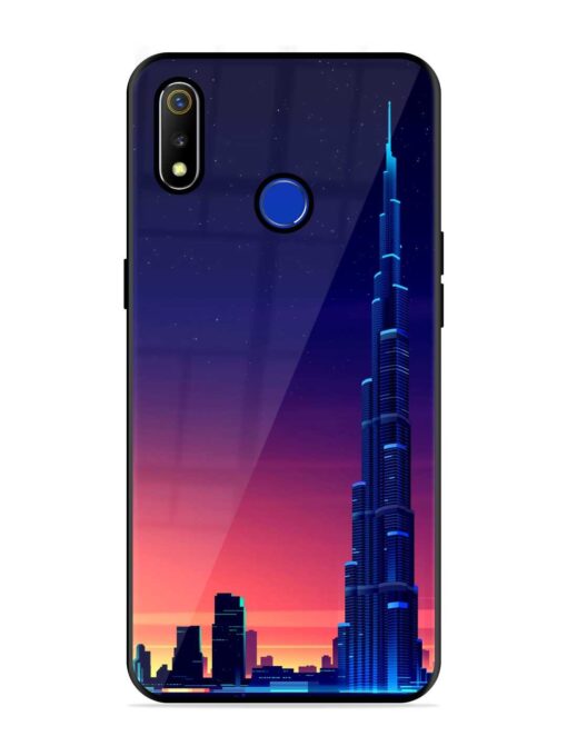 Burj Khalifa Abstract Glossy Metal Phone Cover for Realme 3 Zapvi