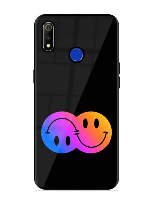 Gradient Smile Art Glossy Metal TPU Phone Cover for Realme 3 Zapvi