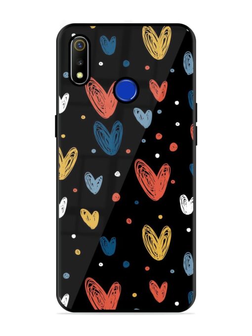 Happy Valentines Day Glossy Metal TPU Phone Cover for Realme 3 Zapvi