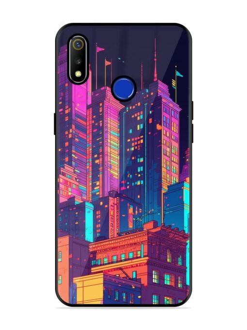 City View Glossy Metal Phone Cover for Realme 3 Zapvi