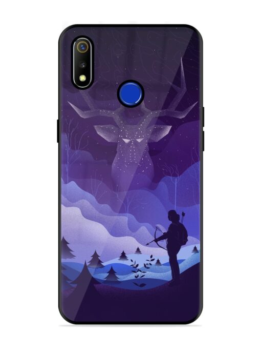 Deer Forest River Glossy Metal Phone Cover for Realme 3 Zapvi