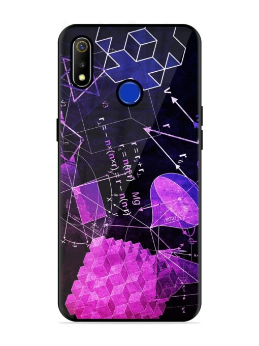 Math Physics Formula Art Glossy Metal Phone Cover for Realme 3 Zapvi