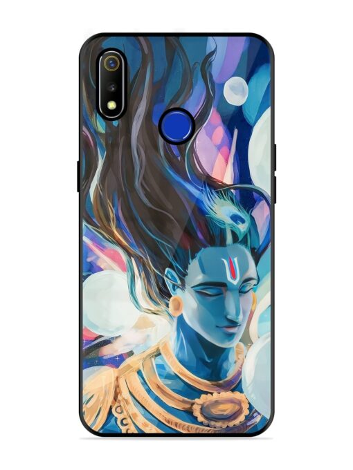 Bhagwan Sri Krishna Glossy Metal Phone Cover for Realme 3 Zapvi