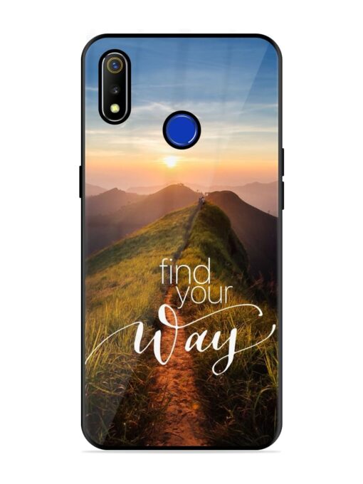 Find Your Way Glossy Metal Phone Cover for Realme 3 Zapvi