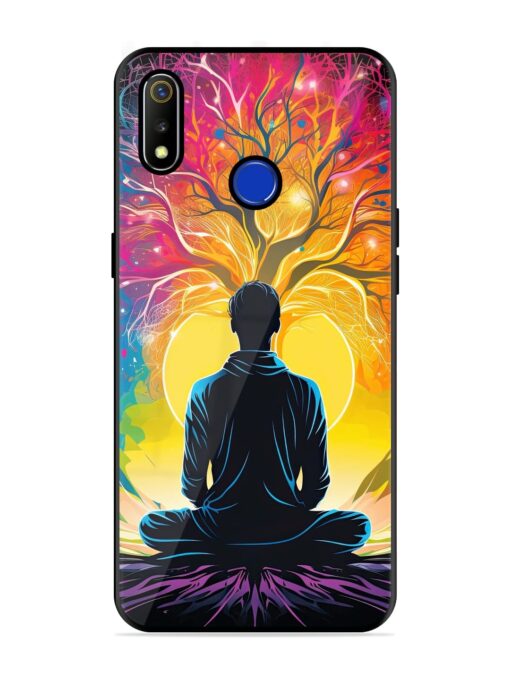 Mind Colourful Glossy Metal Phone Cover for Realme 3 Zapvi