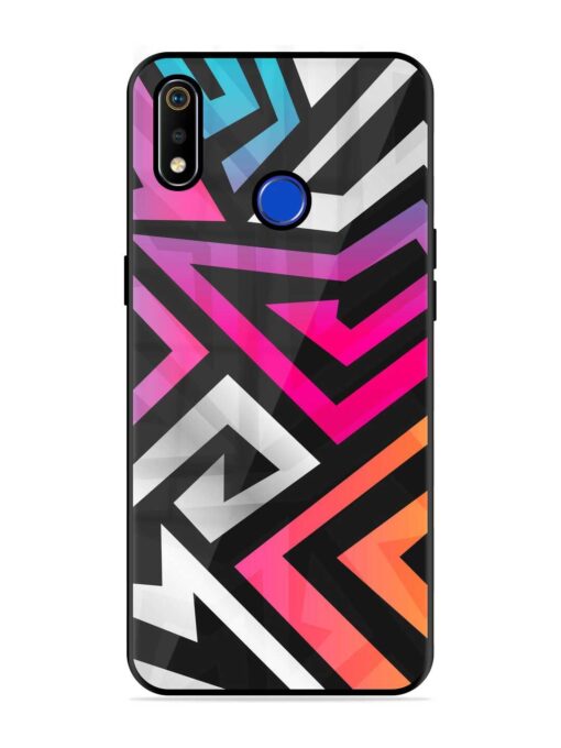 Rainbow Seamless Glossy Metal Phone Cover for Realme 3I Zapvi