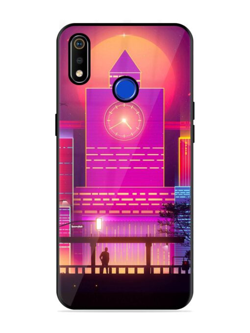 Clock Tower Glossy Metal TPU Phone Cover for Realme 3I Zapvi