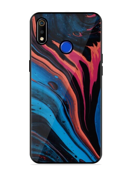 Liquefied Art Glossy Metal TPU Phone Cover for Realme 3I Zapvi