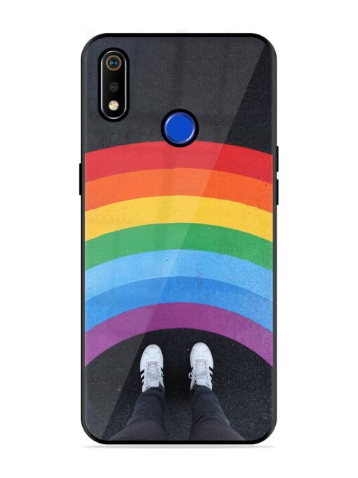 Legs Rainbow Glossy Metal TPU Phone Cover for Realme 3I Zapvi