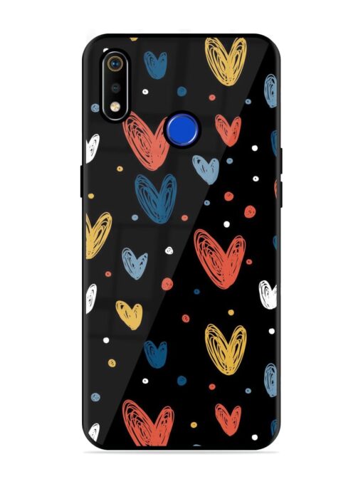 Happy Valentines Day Glossy Metal TPU Phone Cover for Realme 3I Zapvi