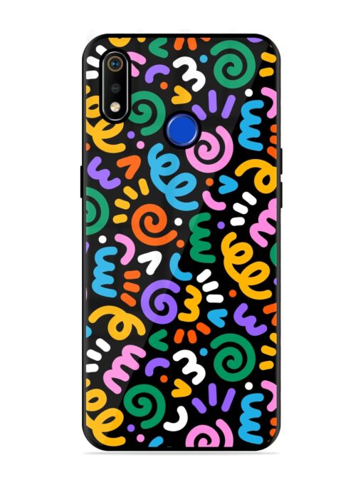 Colorful Seamless Vector Glossy Metal Phone Cover for Realme 3I Zapvi