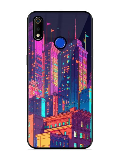 City View Glossy Metal Phone Cover for Realme 3I Zapvi