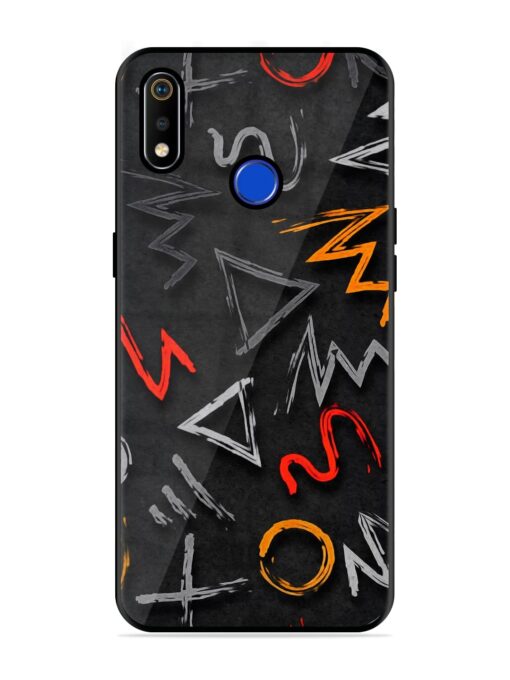 Grungy Graffiti Glossy Metal Phone Cover for Realme 3I Zapvi