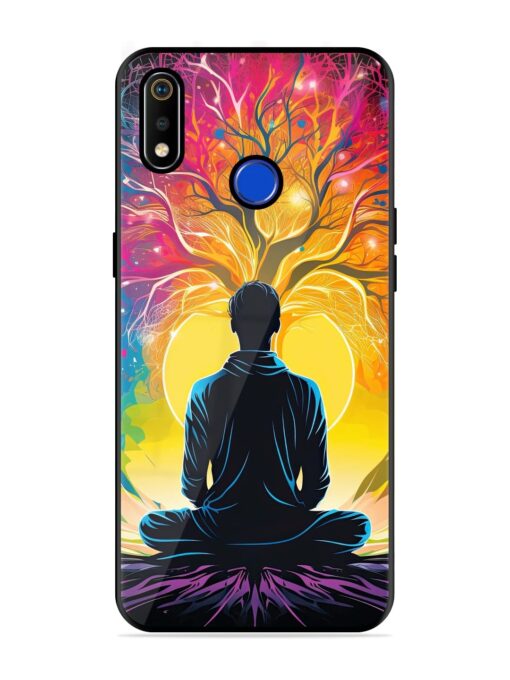 Mind Colourful Glossy Metal Phone Cover for Realme 3I Zapvi