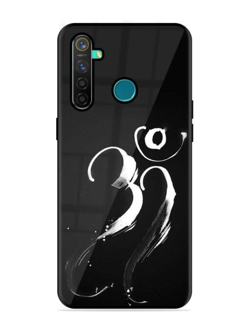 Om Logo Glossy Metal Phone Cover for Realme 5 Pro Zapvi