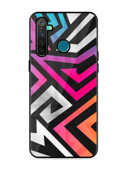 Rainbow Seamless Glossy Metal Phone Cover for Realme 5 Pro Zapvi