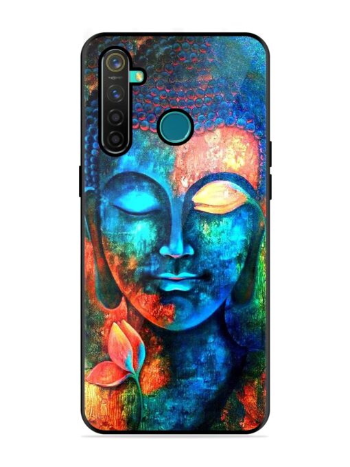 Buddha Painting Glossy Metal Phone Cover for Realme 5 Pro Zapvi