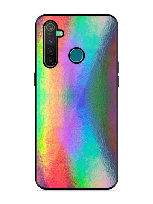 Colorful Holographic Background Glossy Metal TPU Phone Cover for Realme 5 Pro Zapvi