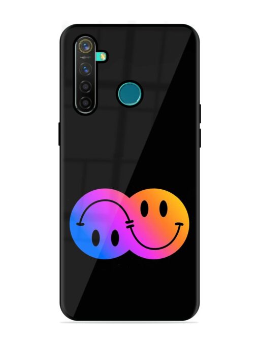 Gradient Smile Art Glossy Metal TPU Phone Cover for Realme 5 Pro Zapvi