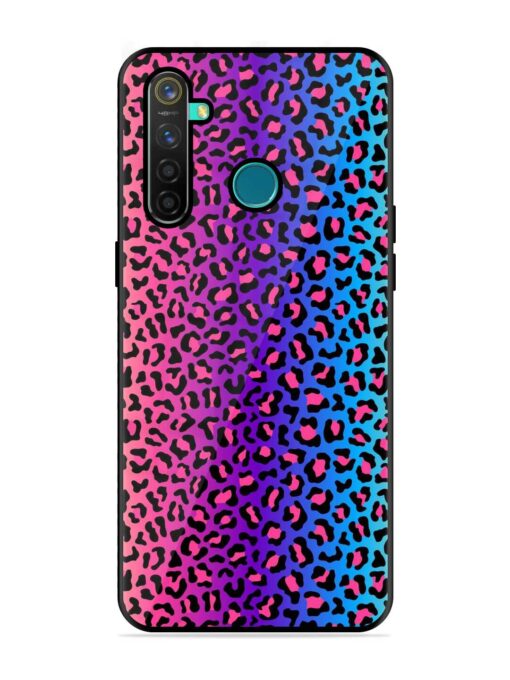 Colorful Leopard Seamless Glossy Metal Phone Cover for Realme 5 Pro Zapvi