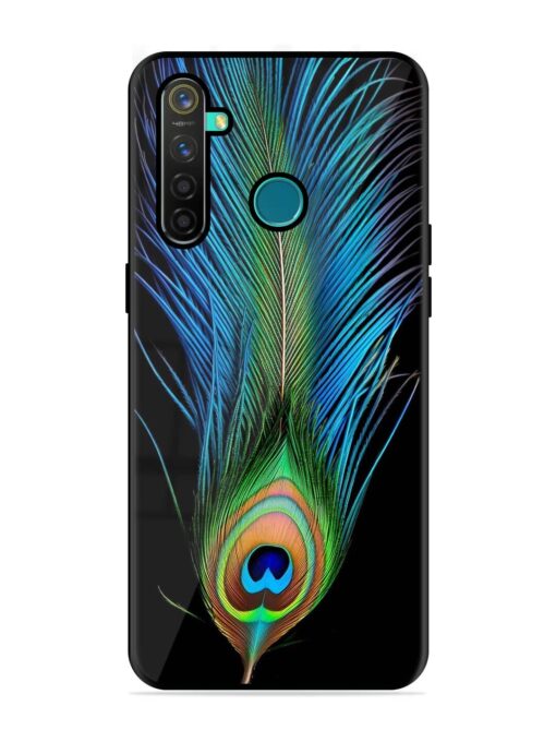 Peacock Feather Glossy Metal TPU Phone Cover for Realme 5 Pro Zapvi