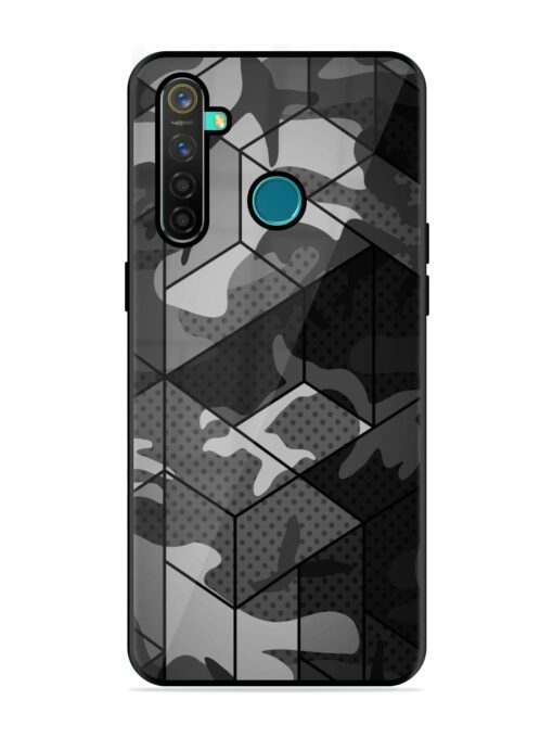 Hexagonal Pattern Glossy Metal Phone Cover for Realme 5 Pro Zapvi