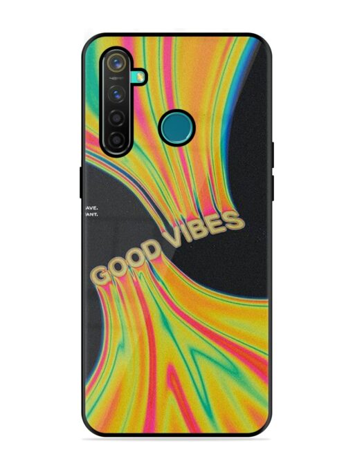 Good Vibes Glossy Metal Phone Cover for Realme 5 Pro Zapvi