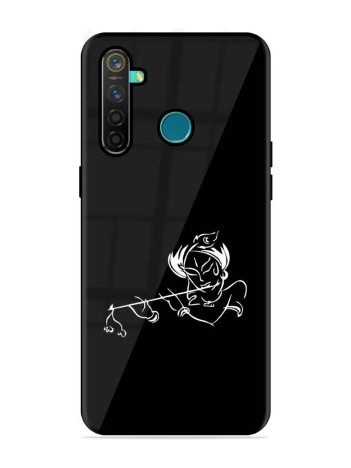 Krishna Flute Glossy Metal Phone Cover for Realme 5 Pro Zapvi