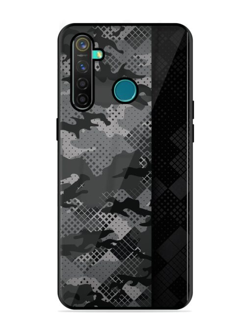 Dark Camouflage Glossy Metal Phone Cover for Realme 5 Pro Zapvi