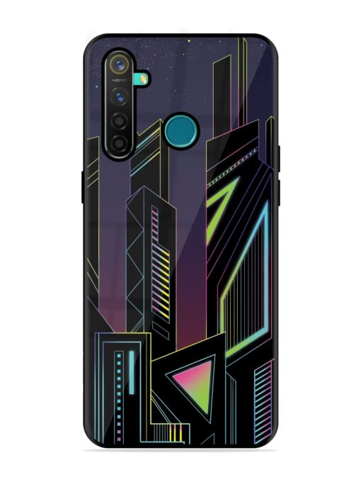 Neon Dreamscape Glossy Metal Phone Cover for Realme 5 Pro Zapvi