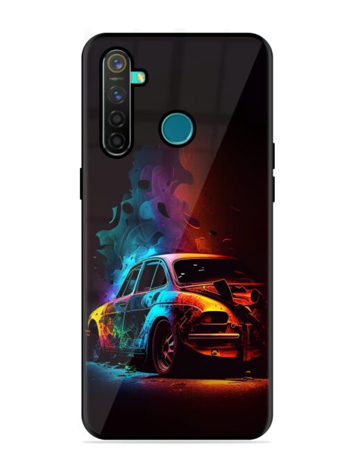 High Classic Car Art Glossy Metal Phone Cover for Realme 5 Pro Zapvi