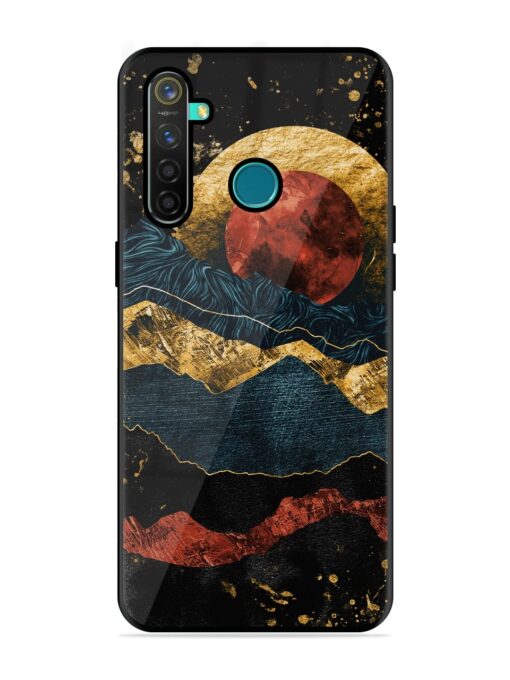 Gold Painting View Glossy Metal Phone Cover for Realme 5 Pro Zapvi